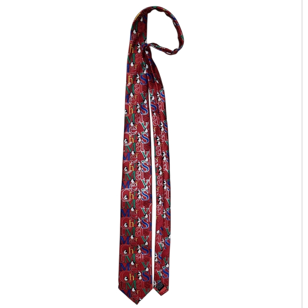 Red Christmas Themed Men's Tie